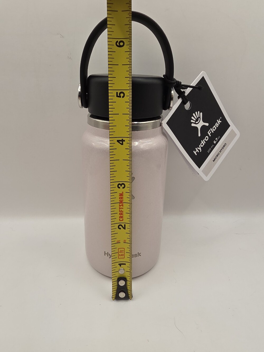 New- Hydro Flask Micro Hydro (6.7oz) Mini Bottle Trillium Light Pink - Picture 3 of 6